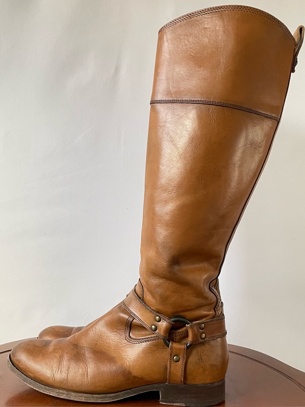 Frye Melissa Harness Brown Leather Tall Boots | Us 11